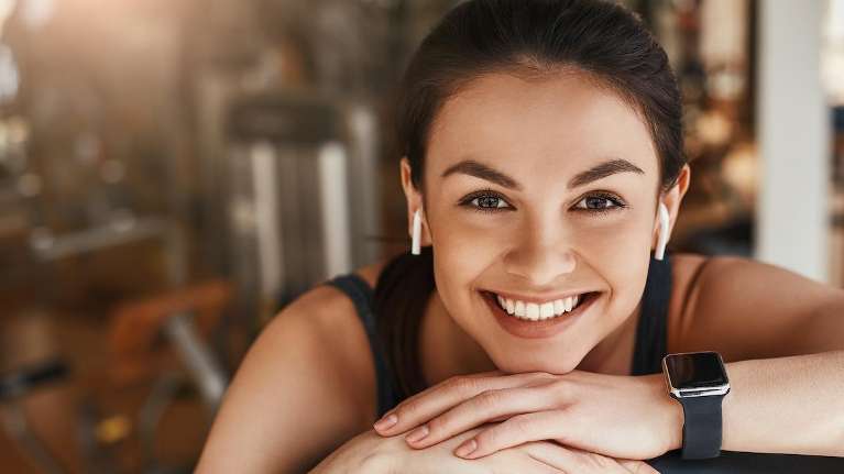 Patient smiling at cosmetic dentist in Brisbane CBD