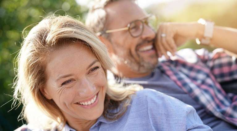 brisbane man and woman smiling