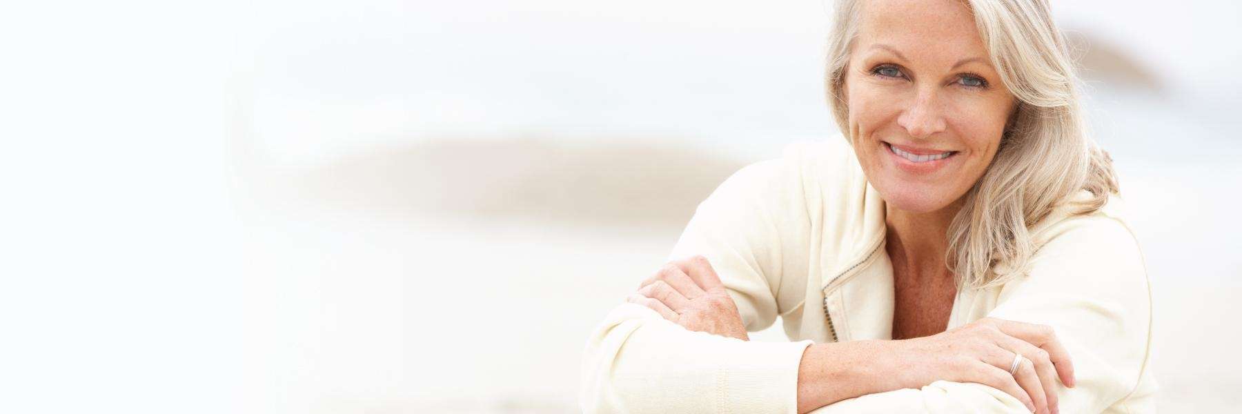 middle-aged woman smiling